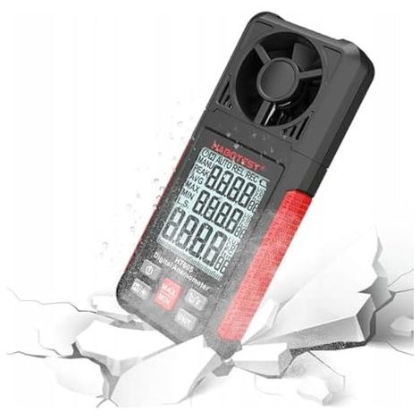 Anémomètre numérique, HT605 Testeur de vitesse du vent, 3 en 1 Température Humidité, Anemometre Detecteur Vent Portable (1/3)