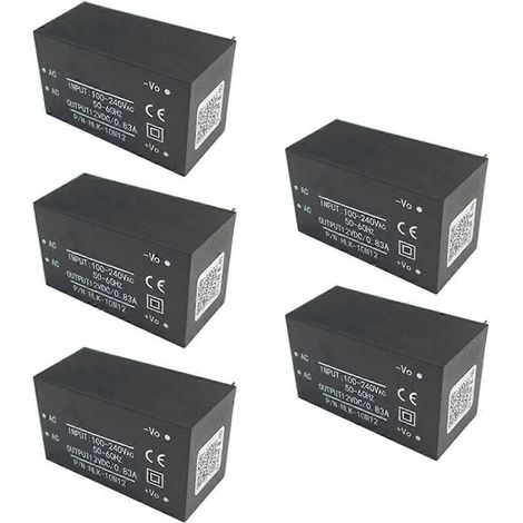 5 Stück AC/DC-Netzteilmodul AC/DC-Wandler 220 V auf 12 V 10 W