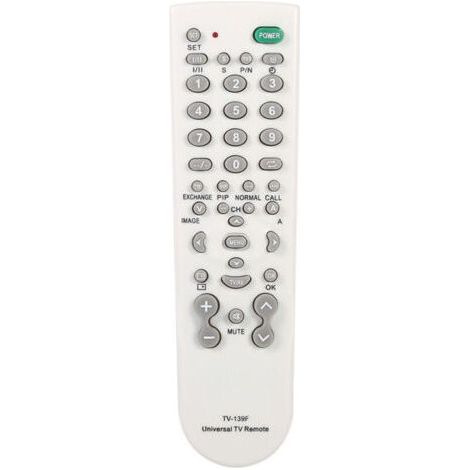 Télécommande TV intelligente universelle, 1 pièce, contrleur de remplacement TV-139F blanc (1/4)