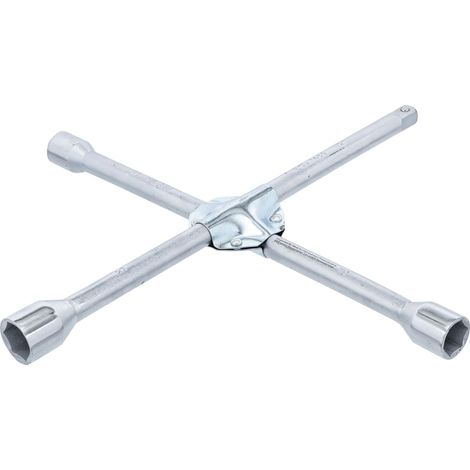 BGS 1459 chiave a croce per dadi ruote auto bussole 17/19/21 mm attacco 1/2" (1/4)