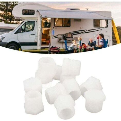 Kit de 12 bouchons de vidange pour chauffe-eau de camping-car, 1/2 po, plastique blanc, pour chauffe-eau Atwood (1/4)