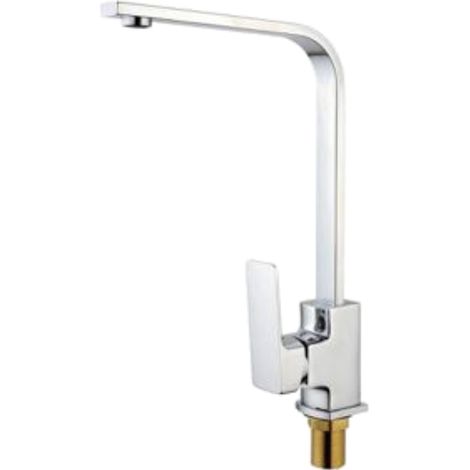 Robinet de cuisine chaude et froide, mitigeur d'évier, robinet carré, robinet de cuisine, mélangeur d'eau à levier unique (1/3)