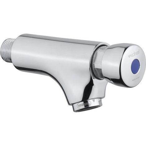 Wandmontierter zeitgesteuerter Waschtischhahn mit Druckknopf Idral Classic 08000/E Chrom