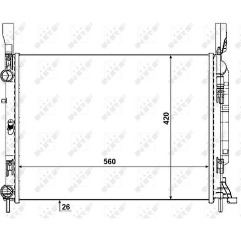 Radiateur, refroidissement du moteur NRF 53004 RENAULT 8200418328