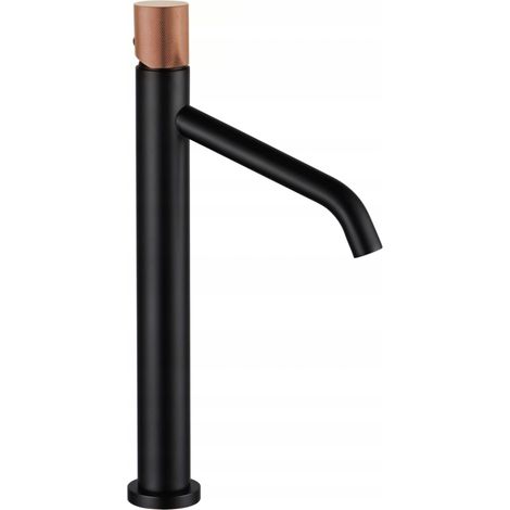Mexen Rumba robinet de lavabo haut, Noir/Or rose- 73511-76 (1/2)
