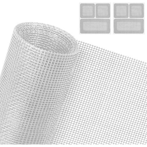 Fliegengitter Fenster 200x250cm Weiß, Fiberglas Insektenschutz UV-Beständig, Zuschneidbar (1/5)