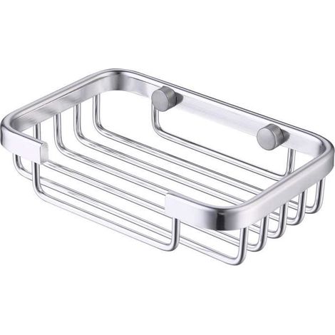 Porte Savon Mural - KES - Aluminium - Argent - Résistant à la rouille - Compact (1/4)