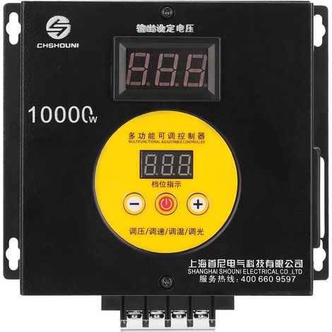Regolatore di tensione continuo da 0 a 220 V per uso domestico da 10000 W, interruttore di regolazione della velocità, temperatura e pressione, standard europeo 220 V, senza spina FDC