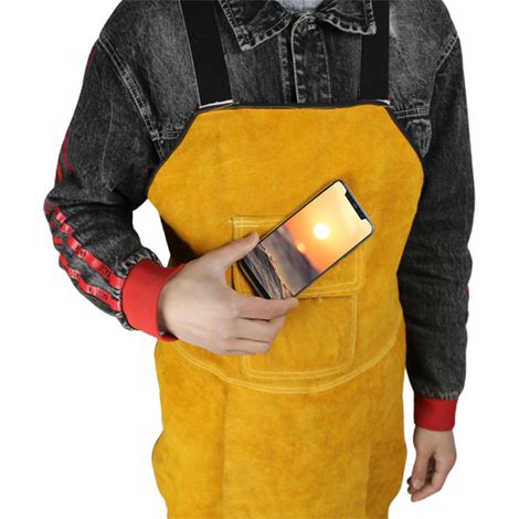 Tablier de soudure pro en cuir vestes soudeur charpentier forgeron jardinier pantalon bleu de travail 1 pc (1/5)