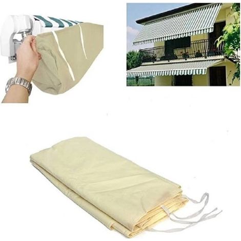 Housse de protection et sac de rangement pour auvent 3m, beige, 100% imperméable (1/5)