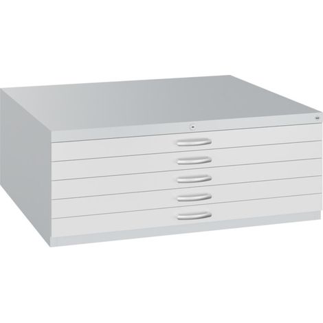 C+P Armoire basse série 71007200, H420xL1100xP765mm, 7035/7035 (1/5)