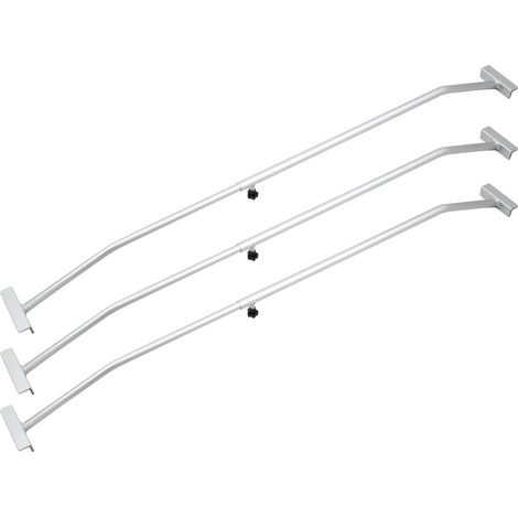 3er Set Anhänger Planenbügel Alu für Flachplanen PKW Anhänger Verstellbar 100 - 170 cm