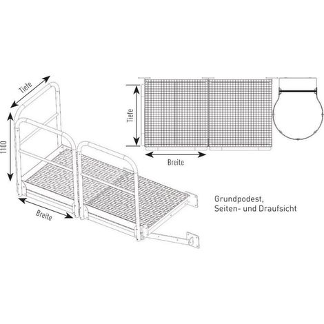 Iller Grundpodest für Steigleitern 800x860 mm