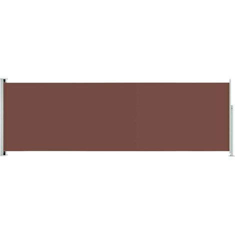 vidaXL Tenda da Sole Laterale Retrattile per Patio 200x600 cm Marrone