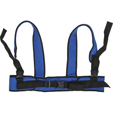 Sangle de sécurité fauteuil roulant, gilet de maintien 360° respirant pour patients et personnes âgées, protection totale, harnais ajustable, usage médical, lot unique. (1/5)