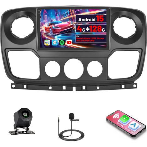 [4G+128G] 15 Autoradio pour Master/Movano/NV400 2010-2021 avec Wireless, 7" Écran Radio avec GPS WiFi RDS/FM Bluetooth EQSWC Caméra de Recul Mic (1/5)