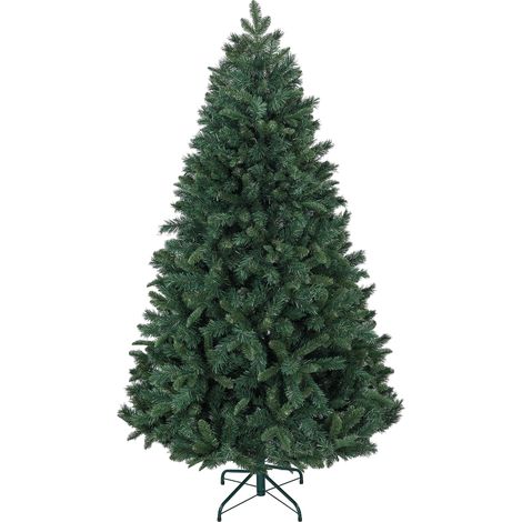 Árbol de Navidad artificial de 180 cm con 1061 ramas y base de metal, color verde. (1/5)