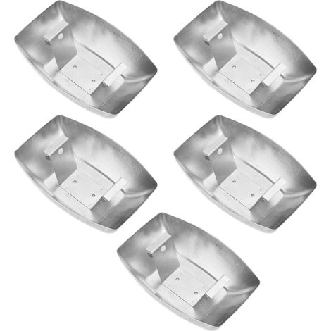 Lot de 5 bacs à graisse réglables en acier inoxydable pour hotte de cuisine.