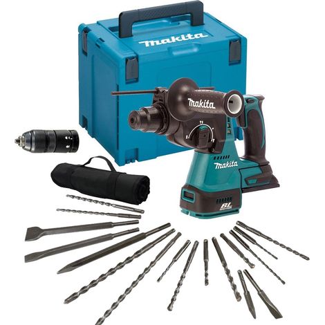 Makita DHR243ZJ 18V LXT Lithium 3 Mode SDS Rotary Hammer Drill + 17PC SDS KIT (1/5)