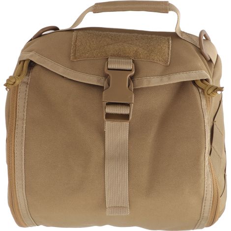 Wasserdichte Nylontasche für Motorrad-/Fahrradhelme, ideal zum Wandern und Campen, khakifarben (1/5)