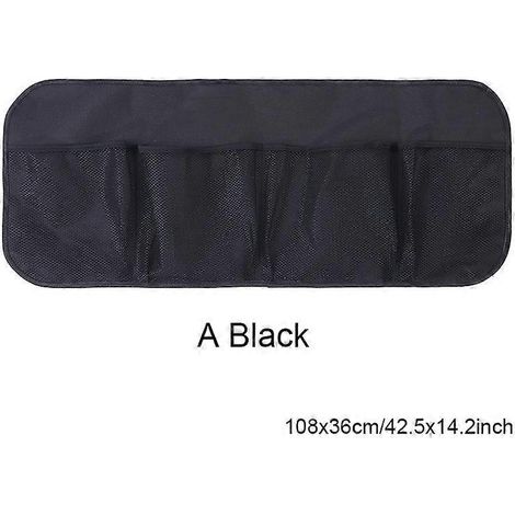 Organisateur de coffre de voiture grand format pour SUV et monospaces, organisateur universel pour siège arrière, sac de rangement pour dossier de siège (noir)