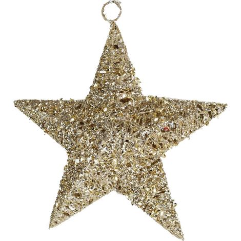 MAURY'S GLITTER GOLD APPENDINO NATALIZIO A STELLA 3D DA 25 CM (1/2)