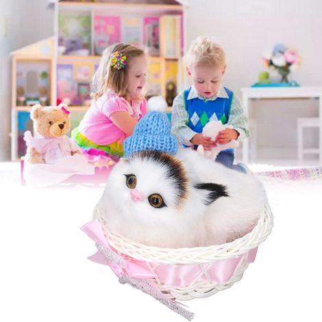 Décoration de voiture en fausse fourrure de chaton qui miaule (1/5)
