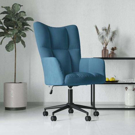 vidaXL Sillón de relax de terciopelo azul (1/5)