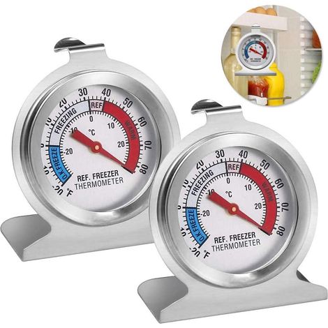 Thermomètre de congélateur et réfrigérateur, indicateur de température rond, thermomètre mural pour frigo, appareil de mesure pour chambre froide (1/5)