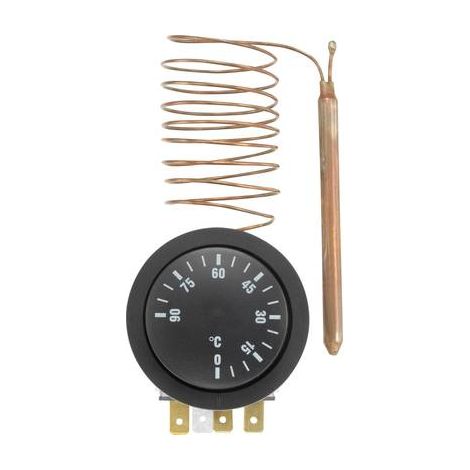 Sygonix – Thermostat encastrable 0 à 90 °C – Sonde capillaire 1 m – Montage facile – SY5045296