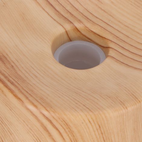Elektrischer Luftbefeuchter mit 400 ml Fassungsvermögen, Aromafunktion, helle Holzoptik, mit Ambiente-Nachtlicht (100-240V Stecker). (1/5)