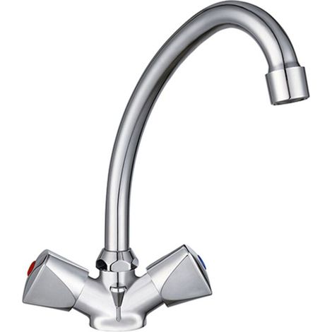 – BOUTY Waschtischarmatur – Verchromt – Schwenkbarer Auslauf – Einfache Montage – Messingkorpus – ABS-Griff – Höhe 230 mm (1/5)