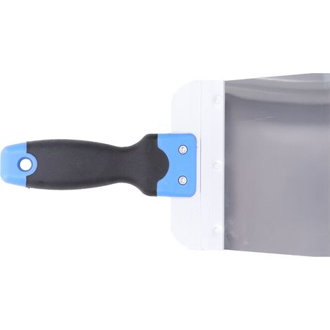 Couteau à enduire inox poli miroir 150mm, grattoir de carrosserie avec manche caoutchouc antidérapant, lisseur de mastic pour entretien auto (1/5)