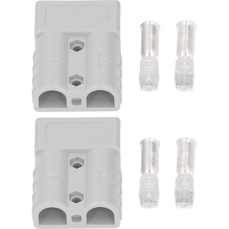 Connecteur rapide de batterie 12/10/8/6awg, 2 jeux de fiches de faisceau de câbles de déconnexion avec Terminal 50A 600V (1/5)