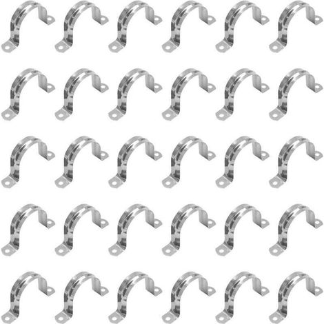 Collier de serrage en acier inoxydable de type U, collier de serrage semi-circulaire pour tuyau d'air et d'eau, fixations pour tuyaux d'eau - 60mm