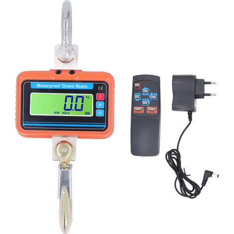 Crane Scale 6600lb 3000kg High Accuracy Digital LCD Display Industrial Heavy Duty with Remote Control