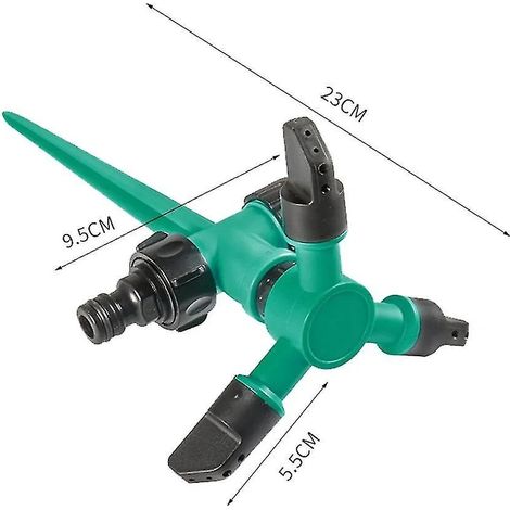 Arroseurs de jardin pour cour arrière, arroseur de pelouse rotatif à 360 degrés, système d'irrigation automatique réglable, 5 pièces (1/2)