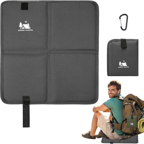 Coussin d'extérieur pliable et portable, isolant thermique et imperméable. Idéal pour la randonnée, le trekking, les pique-niques et le camping. (1/5)