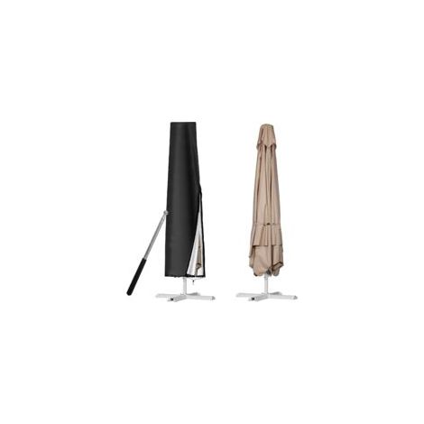 Housse de Parasol pour Parasol Droit Ø 1-3m, 210D Oxford-Tissu Bache de Protection Exterieur avec Tige, Imperméable Anti-UV Housses pour Parasols de Jardin Plage Balcon, 190 x 30/50CM