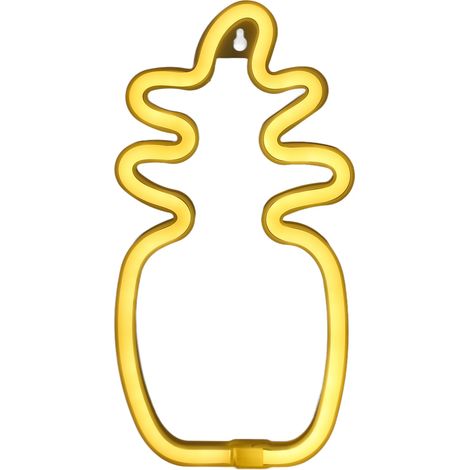 Lampe Néon LED Ananas, Décoration Créative pour Maison, Fête, Anniversaire, Ambiance Lumineuse (Sans Pile) (1/5)