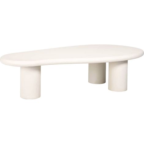 Table de café élégante 160x80 finition légère - Blanc pur moderne (1/5)