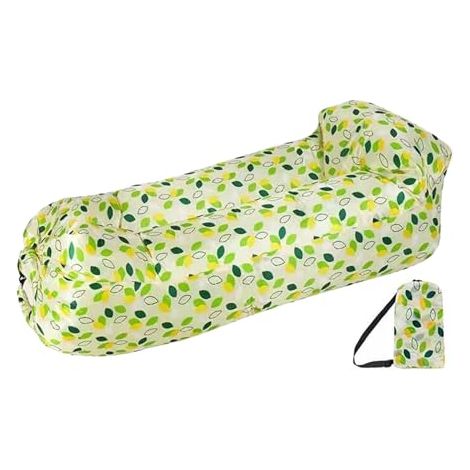 Chaise Longue Gonflable, Canapé Gonflable avec Sac De Transport, Pliable Et Imperméable, pour Le Camping, Le Parc, La Plage, Le Jardin, La Plage Et Les Festivals De Musique (1/5)