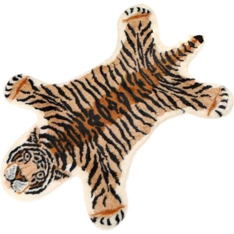 Tapis de Sol Décoratif Tigre 85X110 CM Antidérapant Souple pour Maison Salon Chambre Tapis Multifonctionnel Motif Animal pour Décoration Intérieure (1/5)