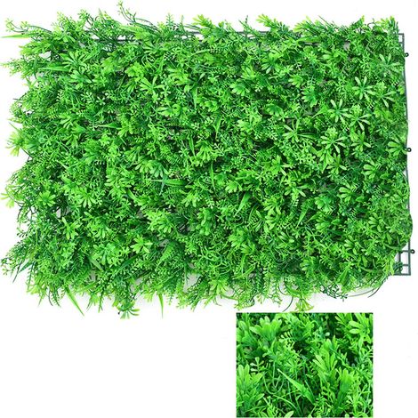 Mur Végétal Artificiel - Haie de Buis Synthétique - Décoration Murale Intérieure et Extérieure - 40 x 60 cm - Pour Salon Corridor Événements (1/4)