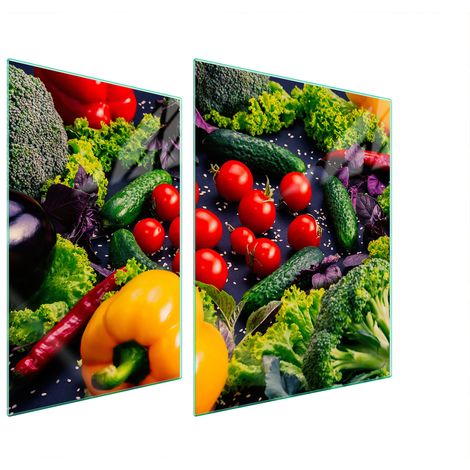 PLACA PROTECTORA DE VIDRIO PARA ESTUFA 70x52 VERDURAS (1/5)