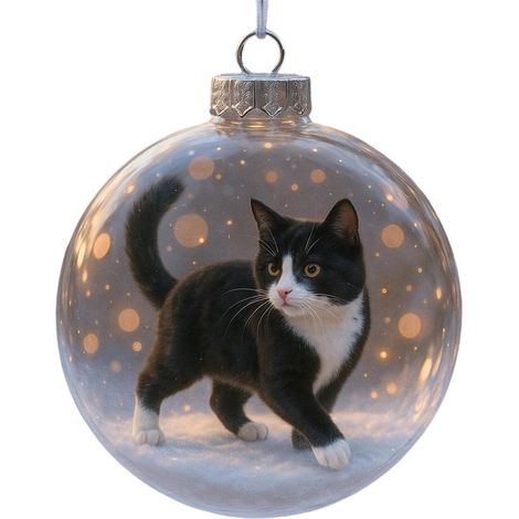 Guirlande Chat Noël - Décoration Arbre De Noël Et Couronne - Matériau Résistant - Pour Intérieur - Lot De 1 (1/5)