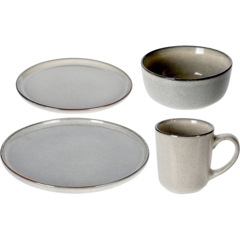 Geschirr-Set für 4 Personen, braun - EH Excellent Houseware