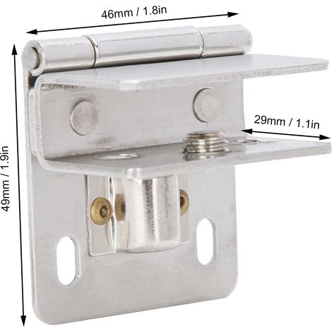 Bohrfreie Clip-Beschläge für Glastüren [Edelstahl] Schrankclip-Halterung Wohnaccessoire 46 x 49 x 29 mm (1/5)