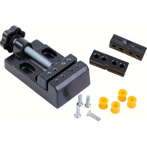 Étau miniature en alliage d'aluminium à 8 trous – léger, compact, poignée ergonomique – outil de précision pour la réparation de montres, la fabrication de bijoux, la sculpture, les loisirs créatifs e (1/5)
