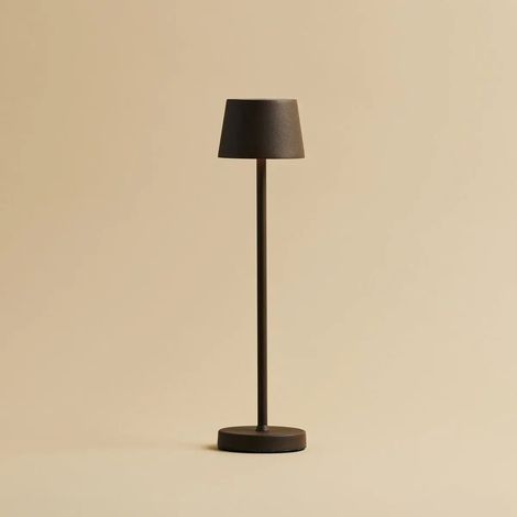 Lampe de Table Sans Fil Mini à Intensité Variable pour Hôtel et Restaurant Marron Mocha - PANGIVO (1/5)